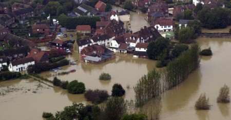 Is the clock ticking? The Kent village of Yalding under water in October 2000