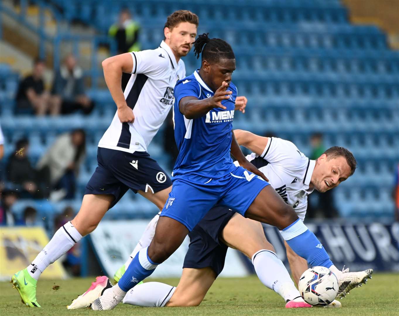 Daniel Phillips, a loan signing from Watford, on the ball for Gillingham. Picture: Barry Goodwin (49648763)