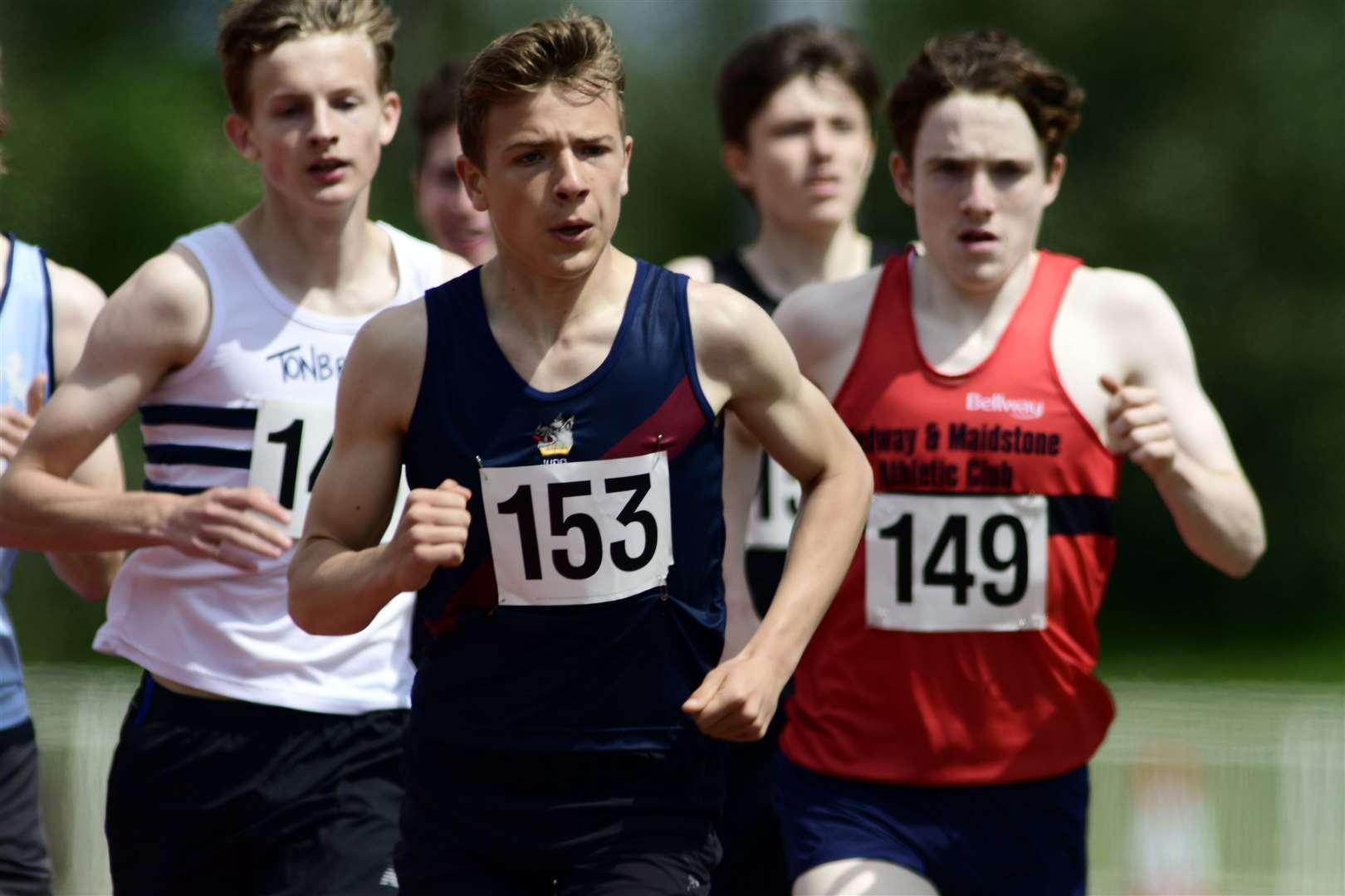 Ethan Rocks (153) in the 800m Picture: Barry Goodwin
