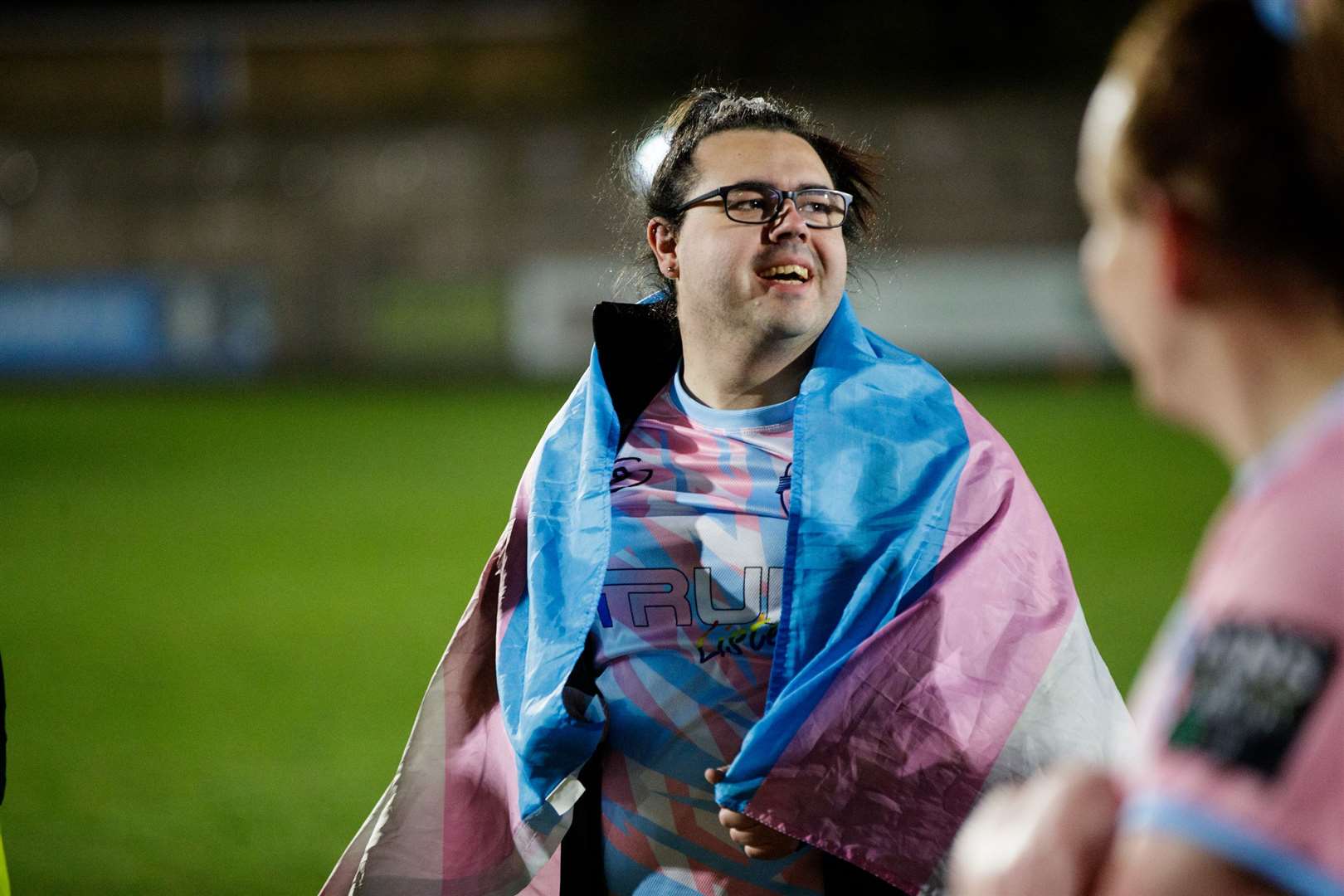 Lucy Gladding, from Gravesend, took part in a landmark football friendly between Dulwich Hamlet Ladies and TRUK United FC. Photo: Liam Asman