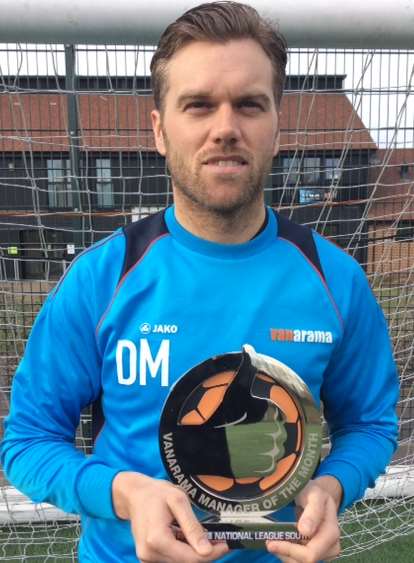 Ebbsfleet boss Daryl McMahon was January's manager of the month in National League South.