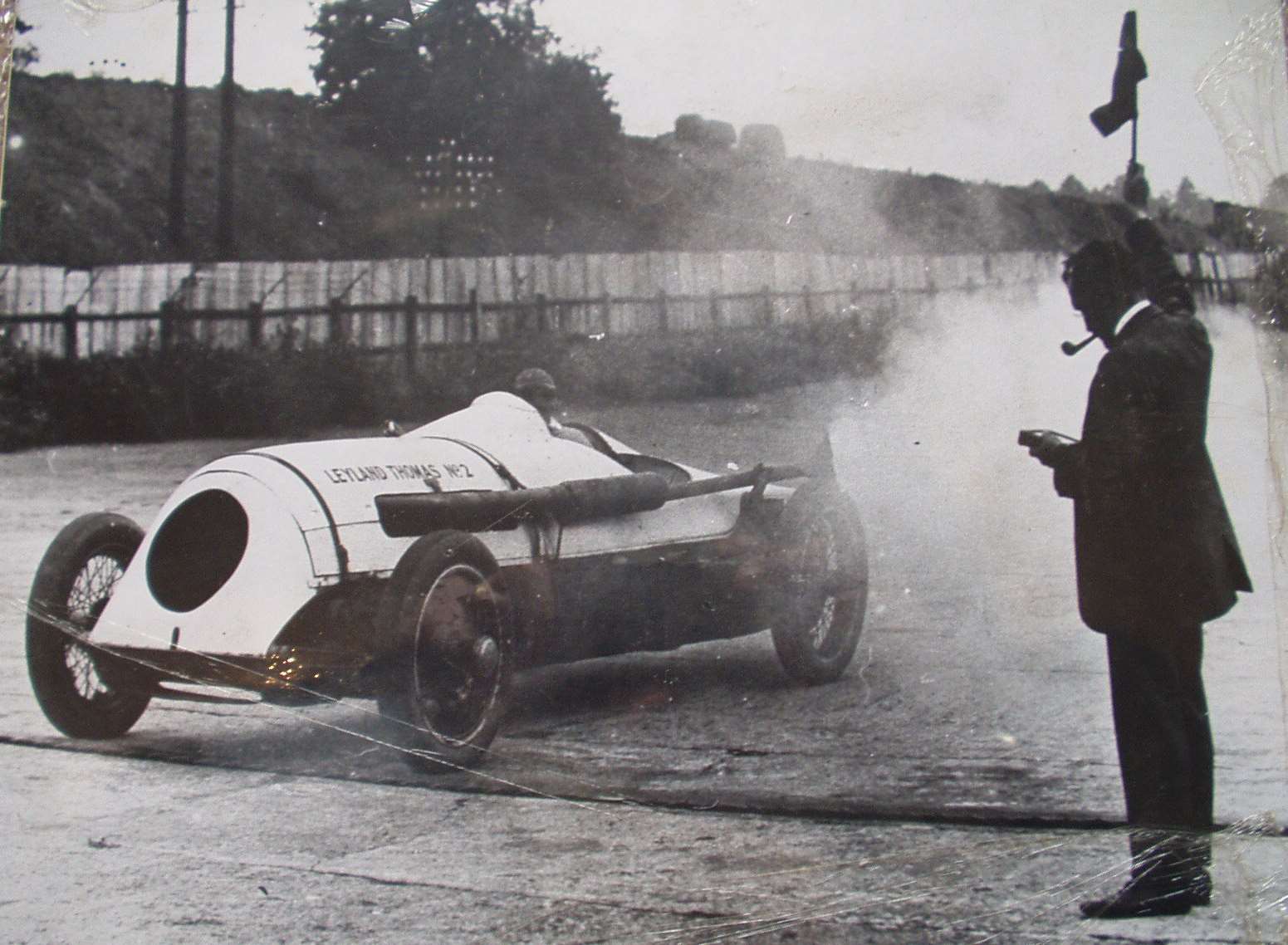 Historic images show the Leyland-Thomas in action in the 1920s