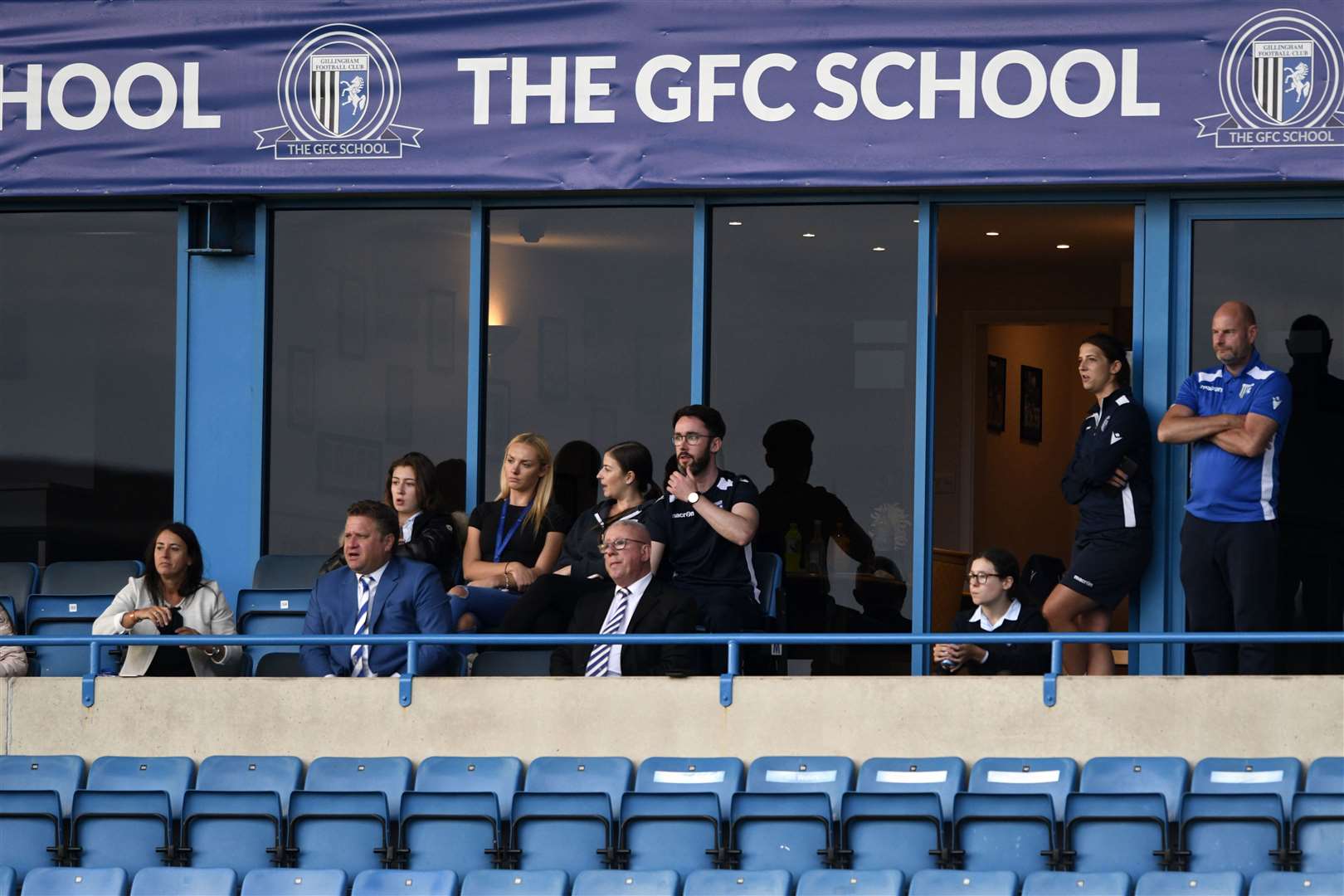 Chairman Paul Scally watches the game at Priestfield Picture: Barry Goodwin