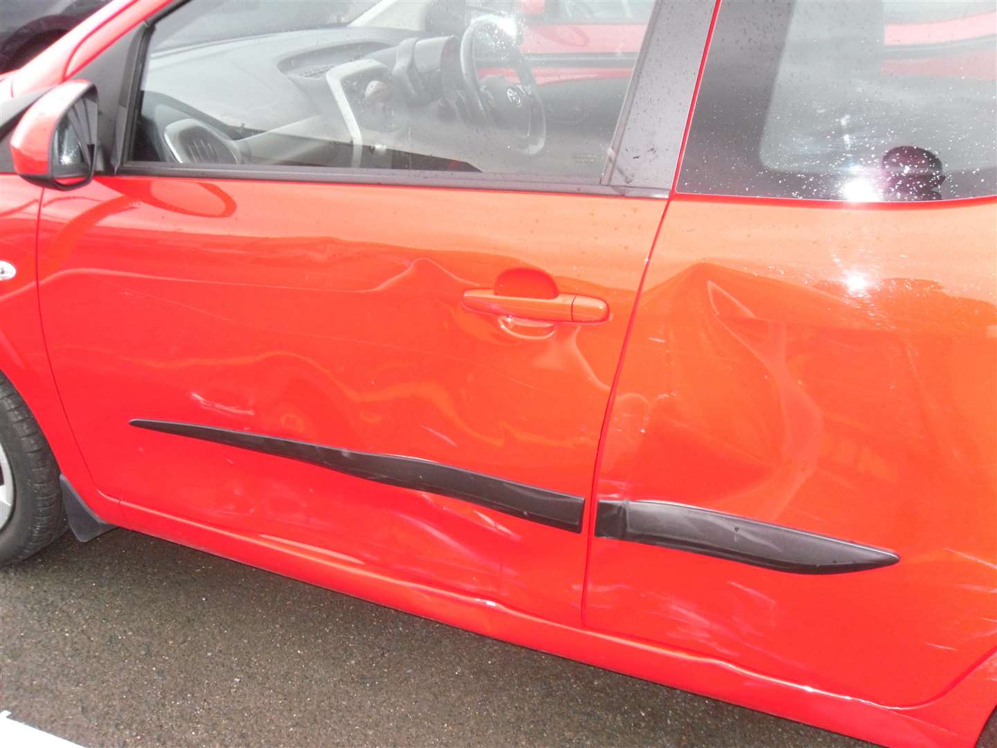 The terrifying incident with the lorry left Michael Reynolds's car with significant damage