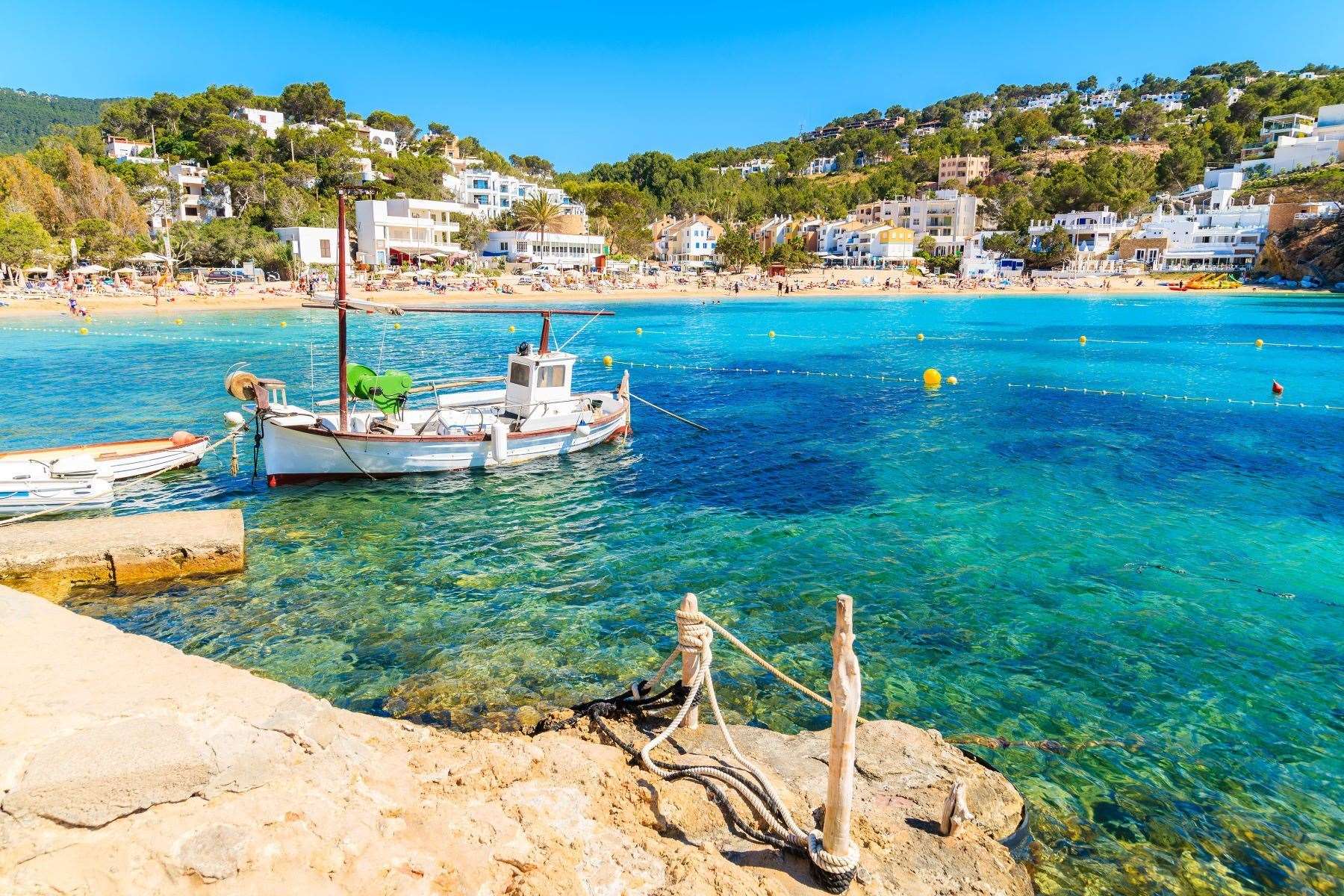 Ibiza came in third place for Kent holiday-goers