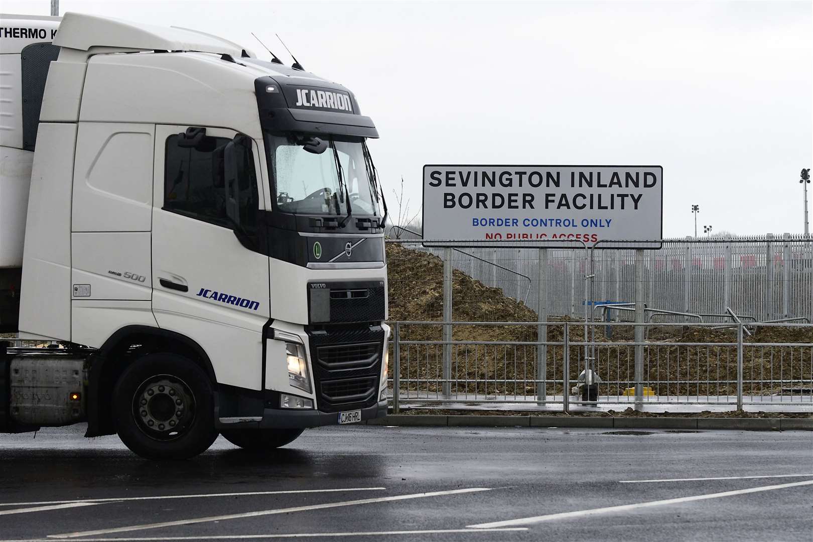 Half of all UK imports could come through the new Sevington Inland Border Facility. Picture: Barry Goodwin