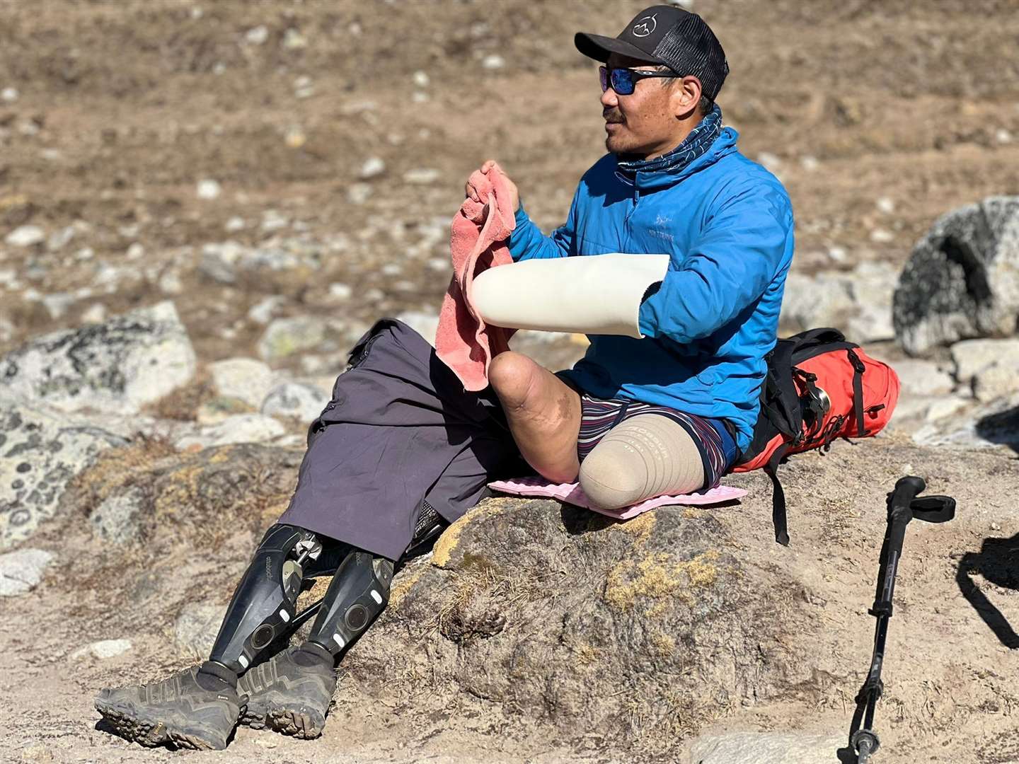 A blast from a improvised explosive device in 2010 caused Magar, who lives in Canterbury, to lose both of his legs in 2010. Photo: HST Adventures