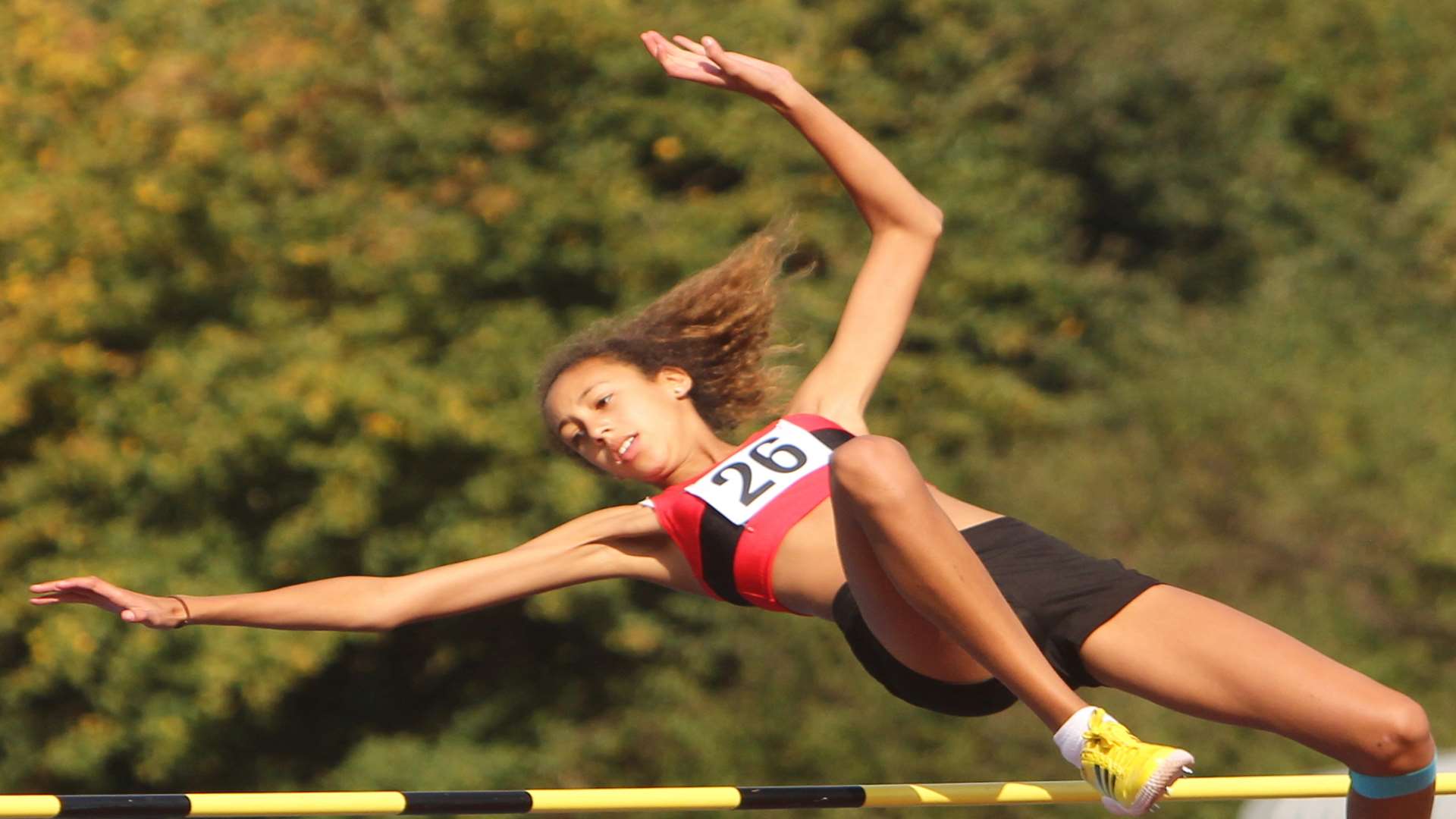 Jade Oni was among the winners with high jump gold at the English Schools Championships Picture: Sarah Jane Smith