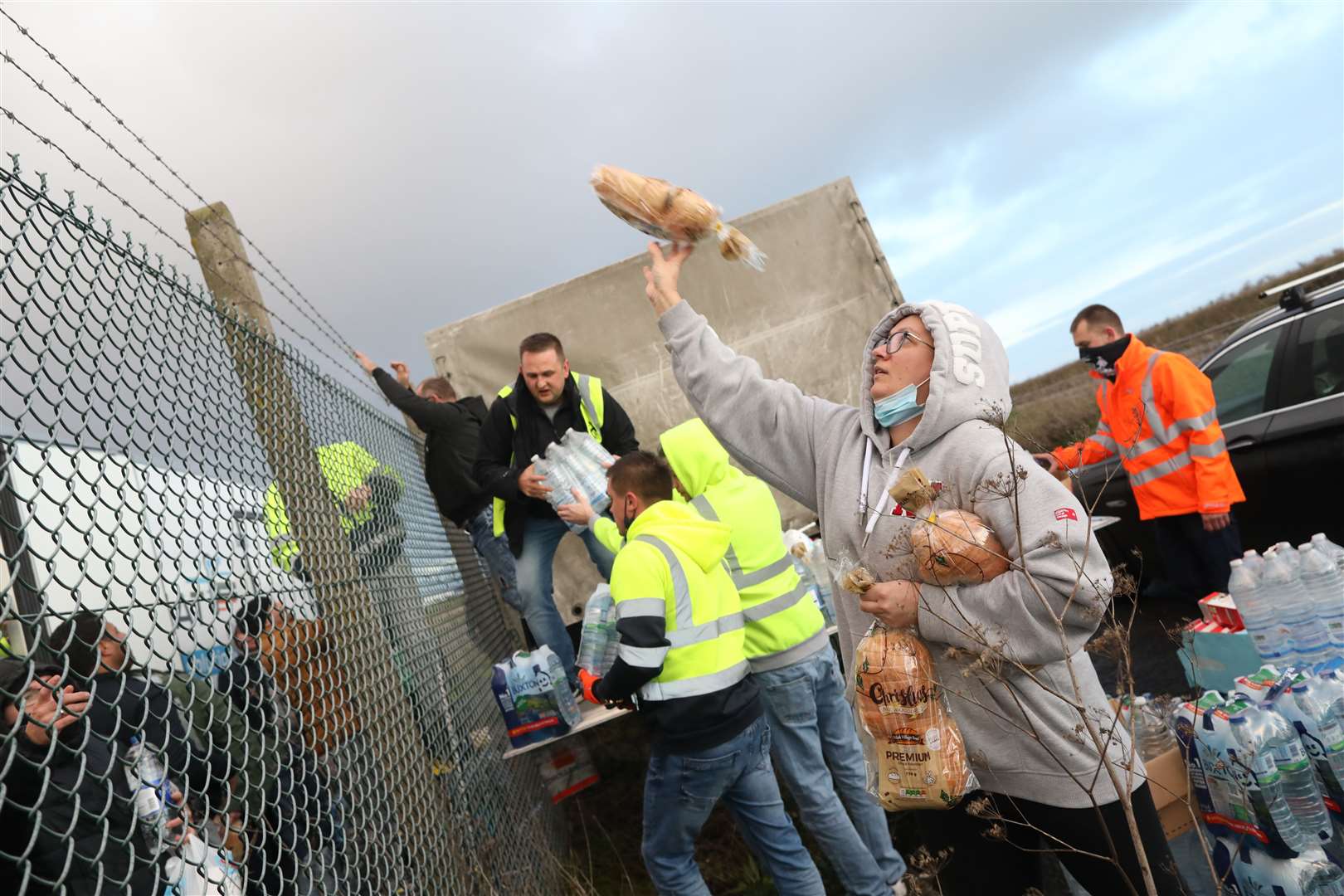 Bread making it's way over the fence.Picture: Barry Goodwin.