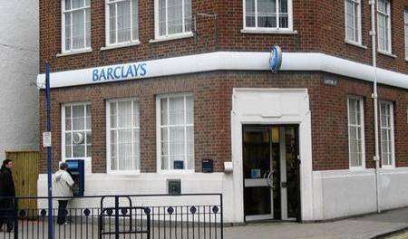 Barclays Bank, Whitstable High Street. A 39-year-old man was arrested on Tuesday evening outside the branch in connection with cash machine fraud.