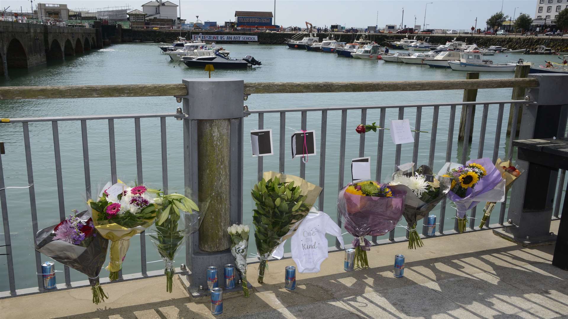 Floral tributes were left to Steve Holton at the scene