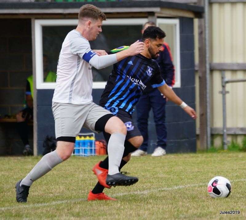 Leo Santos in action for Gillingham Town Picture: Julie Hoare
