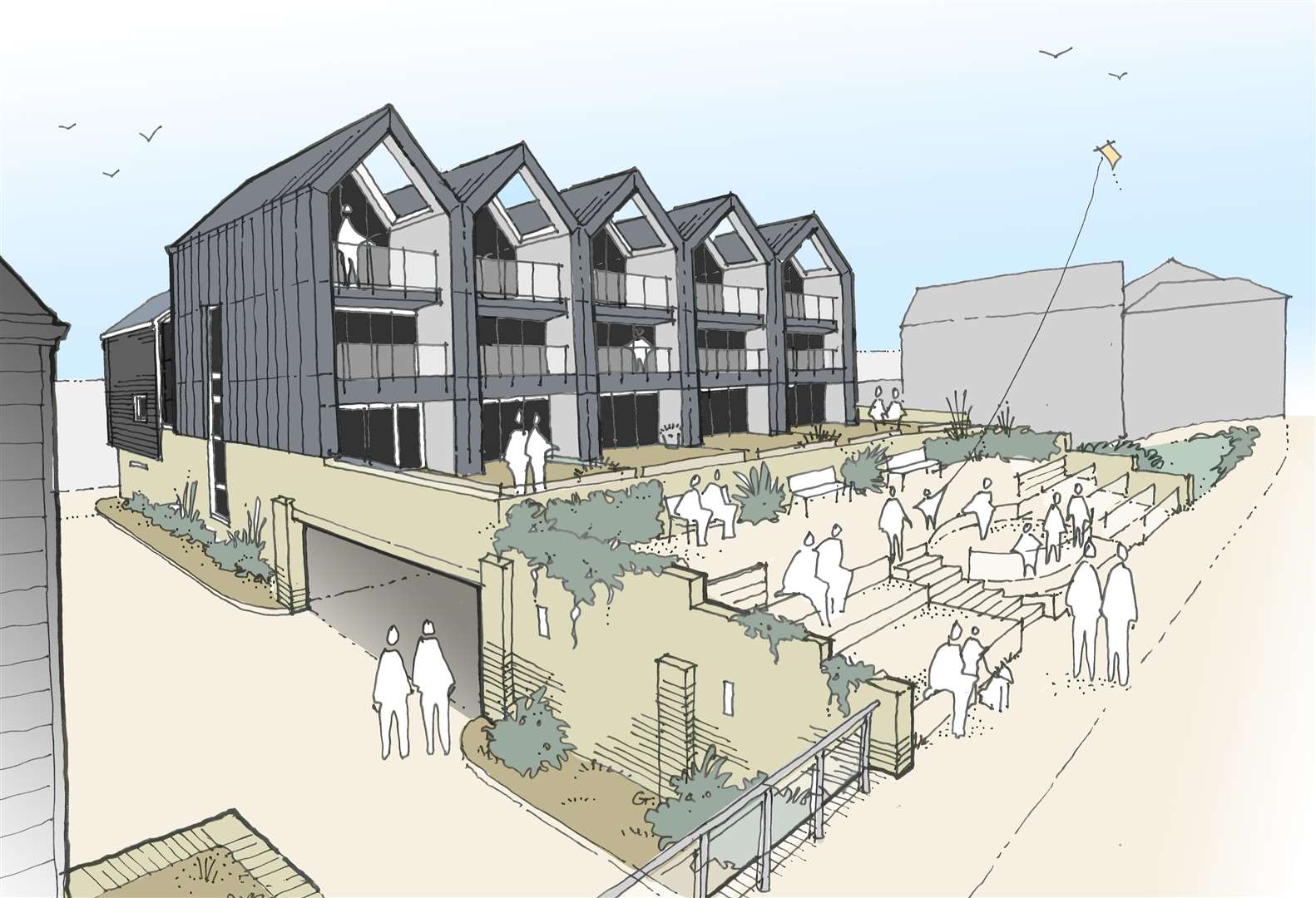 An image showing how the Tile Warehouse redevelopment might look. Picture: Lee Evans Planning
