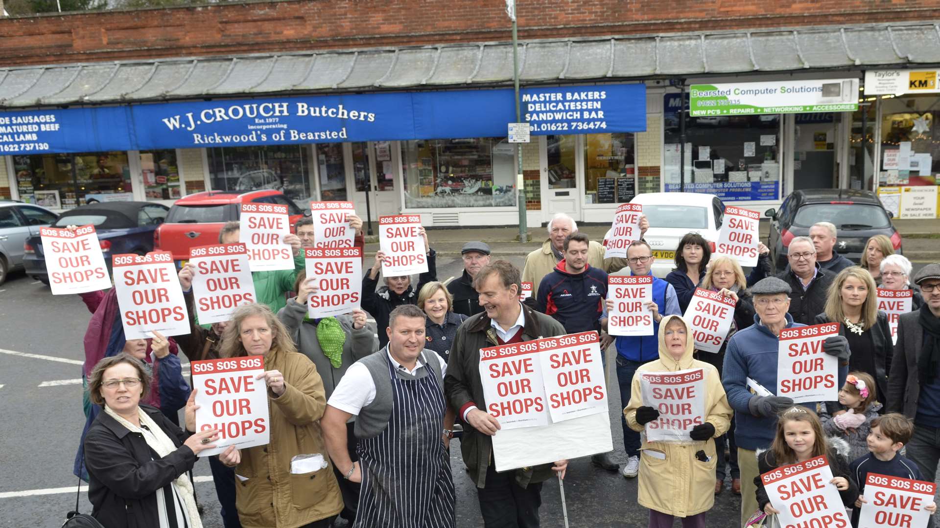 Villagers oppose the shop's demolition