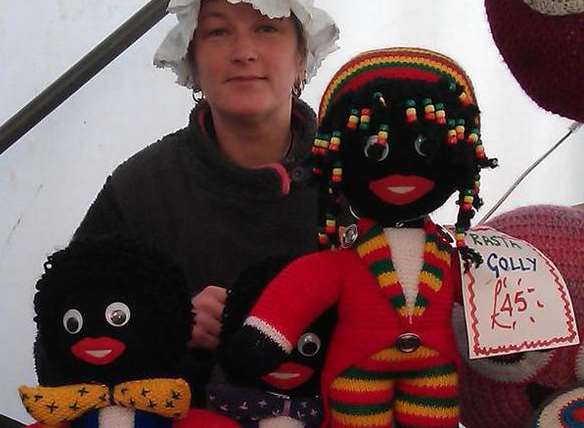 The dolls on sale at Rochester's Dickensian Christmas Festival