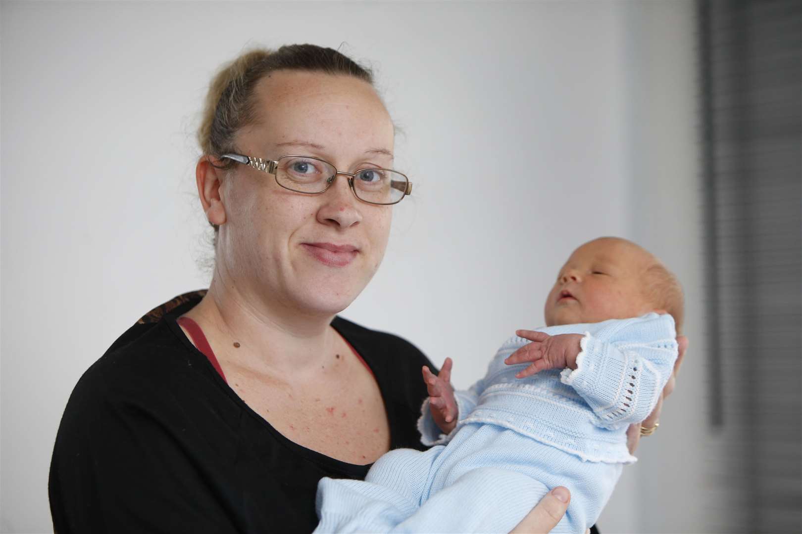 Pictured is Sarah Baker and her son Ronnie Murphy born at 14.11 on 14th November (King Charles' birthday).Pound Road, East Peckham, Tonbridge..Picture: Andy Jones. (5465330)