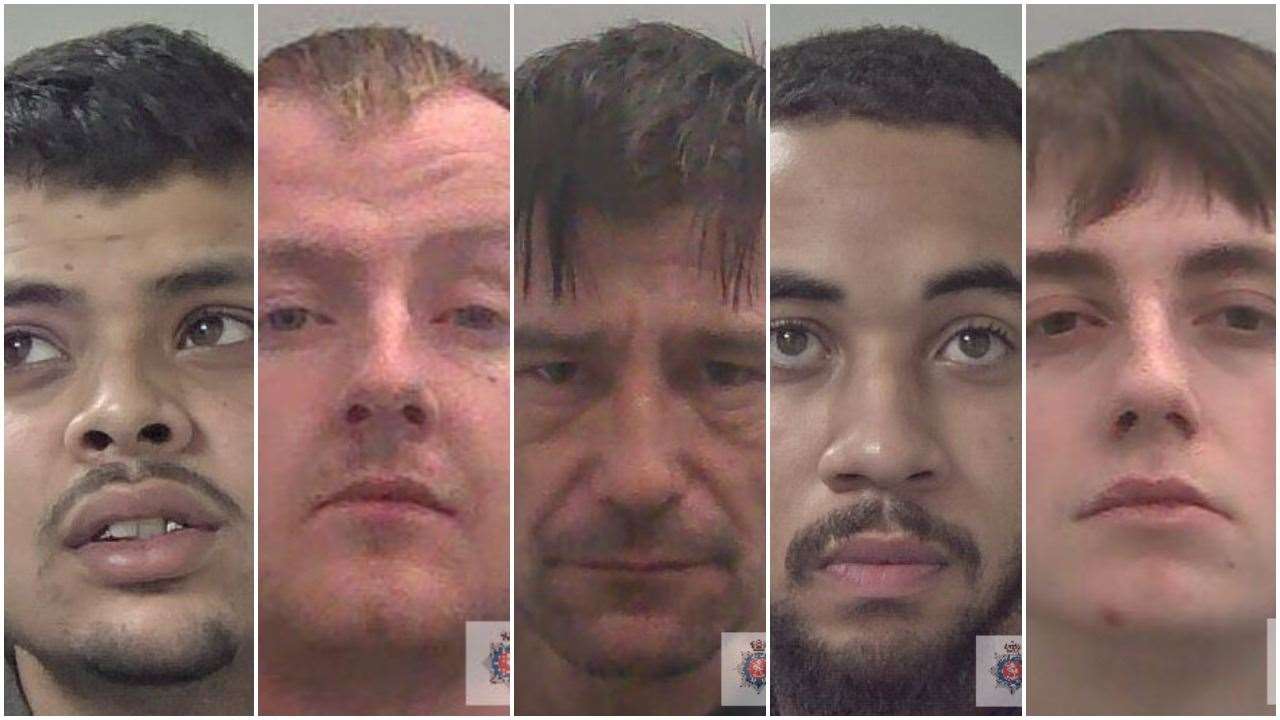 Five men have been jailed for supplying heroin and crack cocaine. Images from Kent Police.
