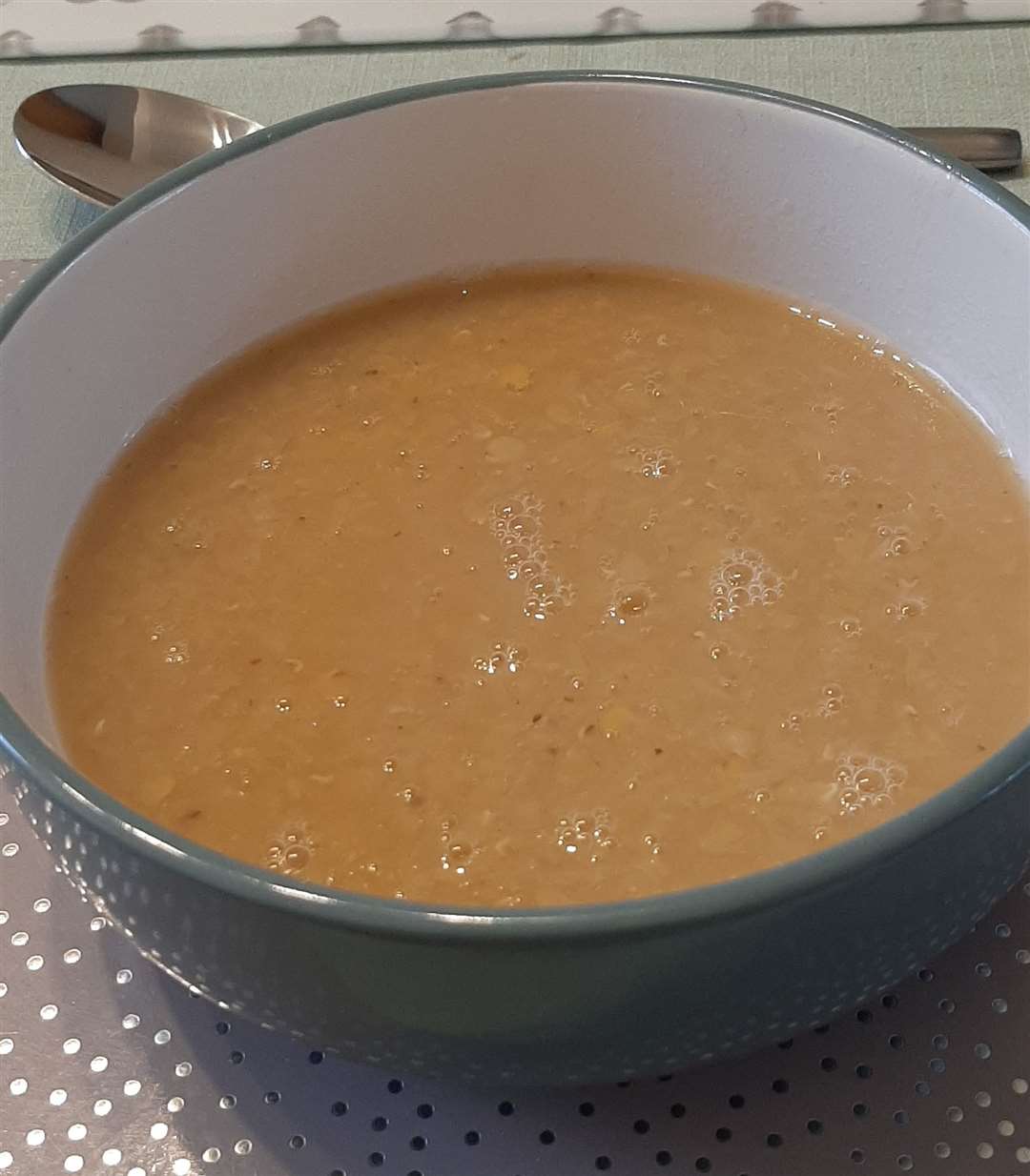 Lentil soup, not the most exciting but it filled me up for the night