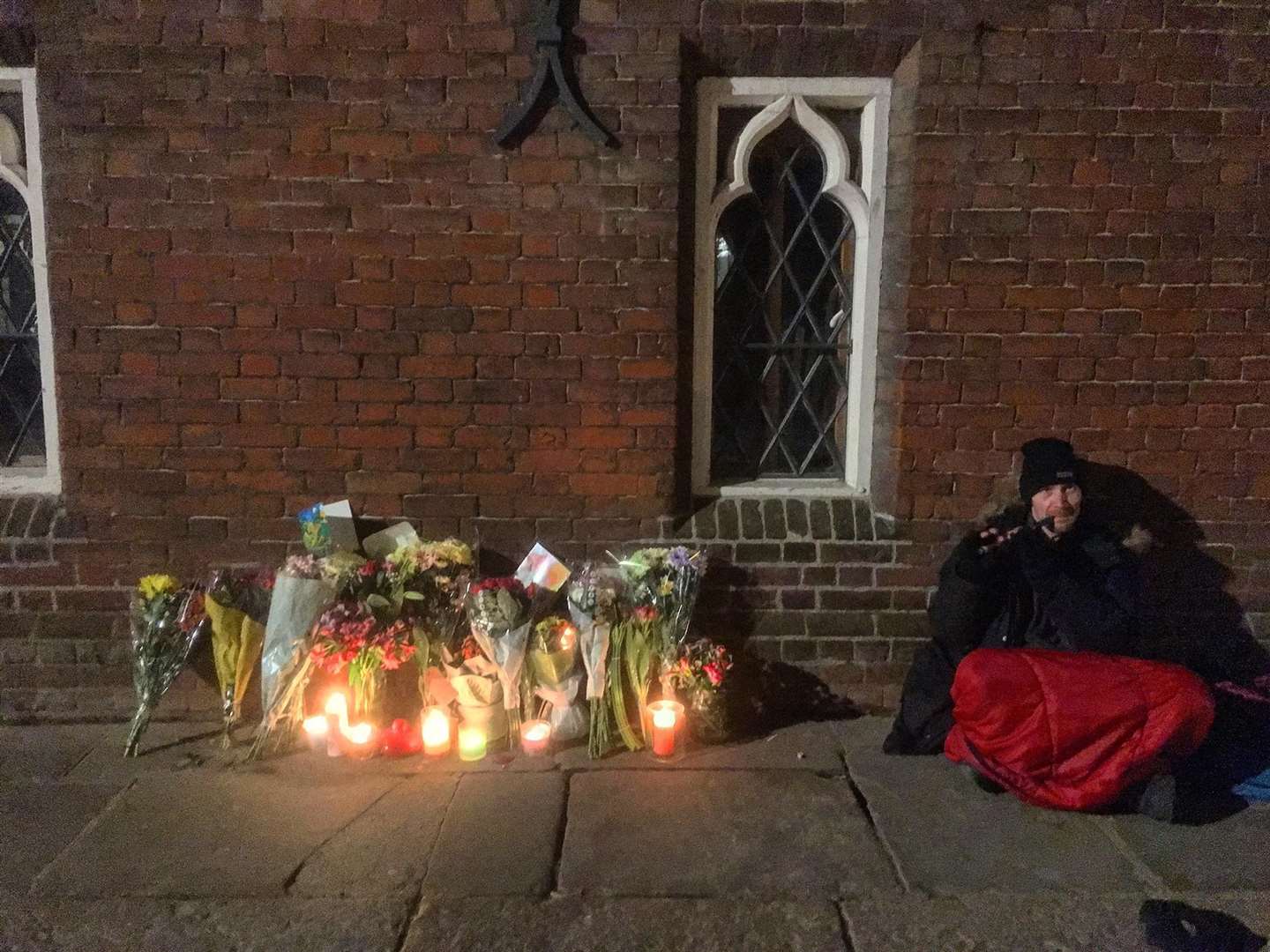 Flowers and candles were laid where Shelly Pollard tragically died.