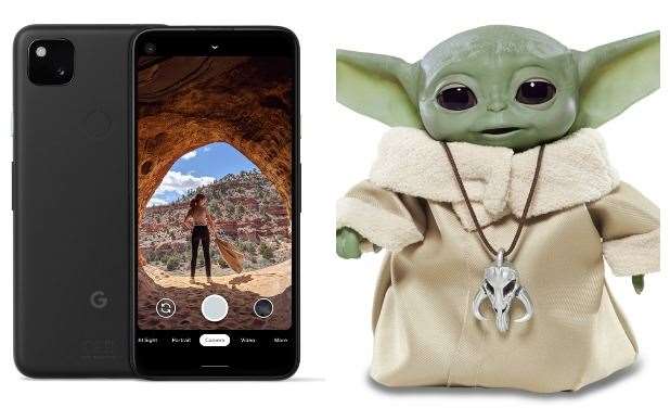 For kids with ‘The Force’, Baby Yoda animatronic edition, £44.99, Smyths Toys. Plus, for the screen fiends, Google Pixel 4a, £299 in black, Currys