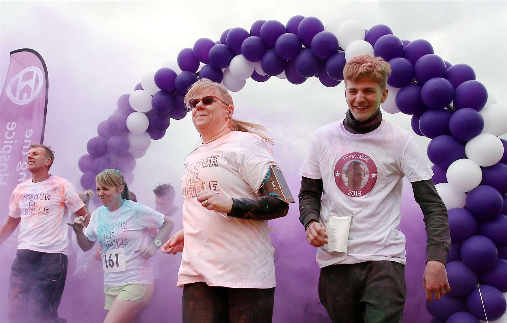 The annual Colour Me Purple 5km charity fun run through Milton Creek Country Park Park, Sittingbourne, returns on Sunday to raise money for the Wisdom Hospice. Picture: Phil Lee
