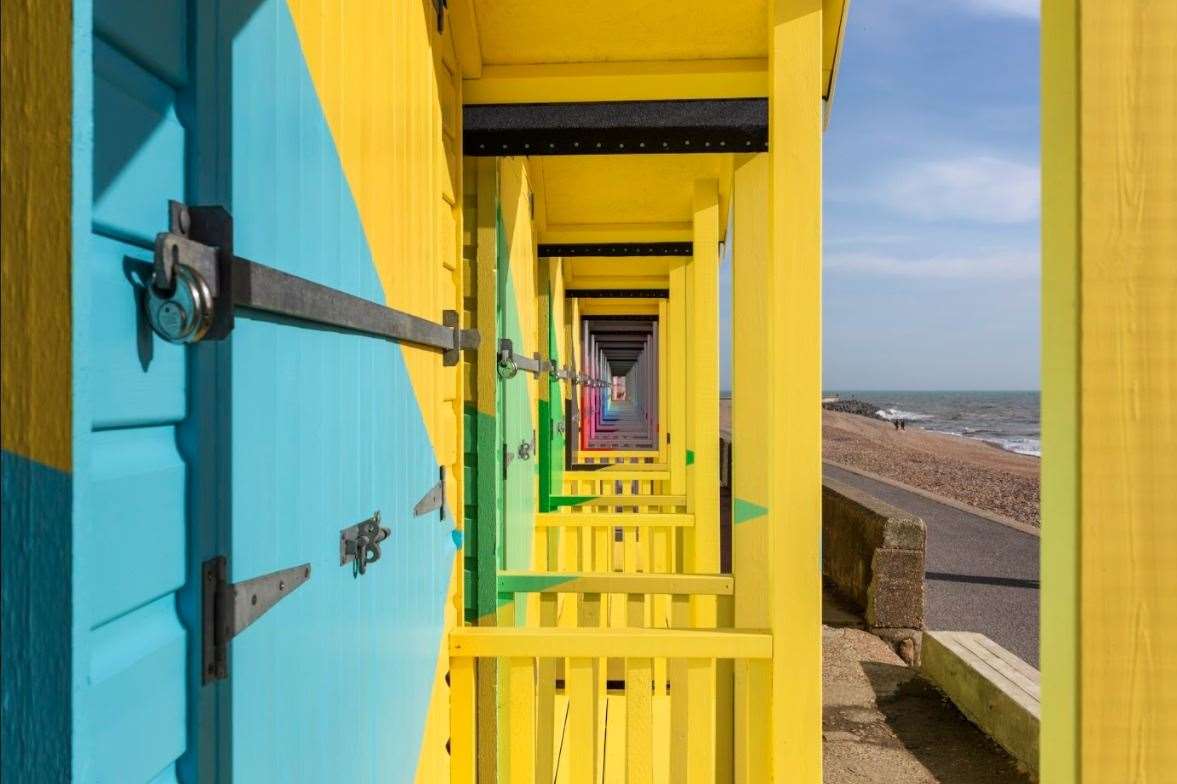 Rana Begum has decorated the beach huts Photo by Thierry Bal