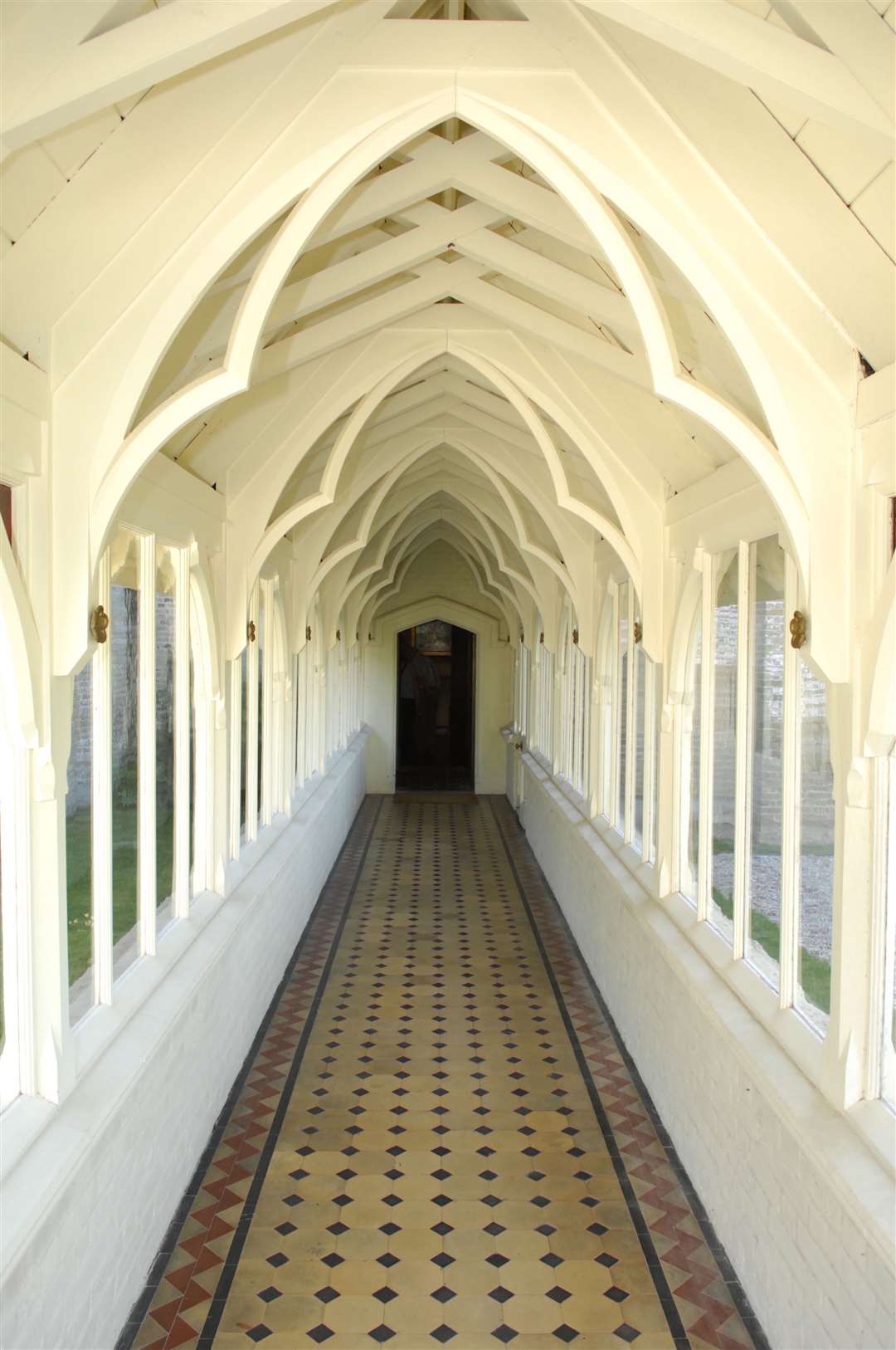 The covered walkway designed by Pugin at The Grange, Ramsgate. Picture: Martin Apps