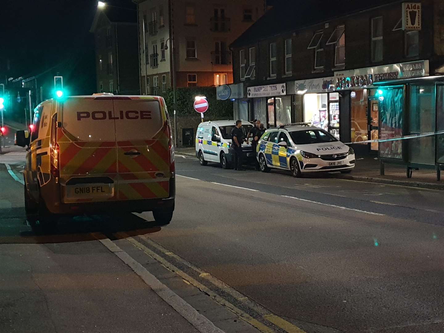 Police at the scene of the stabbing in West Street Sittingbourne (15774954)