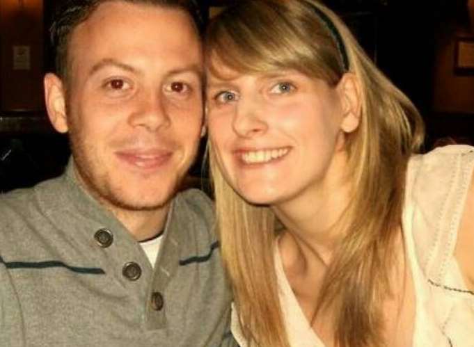 Paul Gallihawk, who died while taking part in the Ocean Lake Triathlon at Leybourne Lake Country Park, pictured with girlfriend Hayley Wright