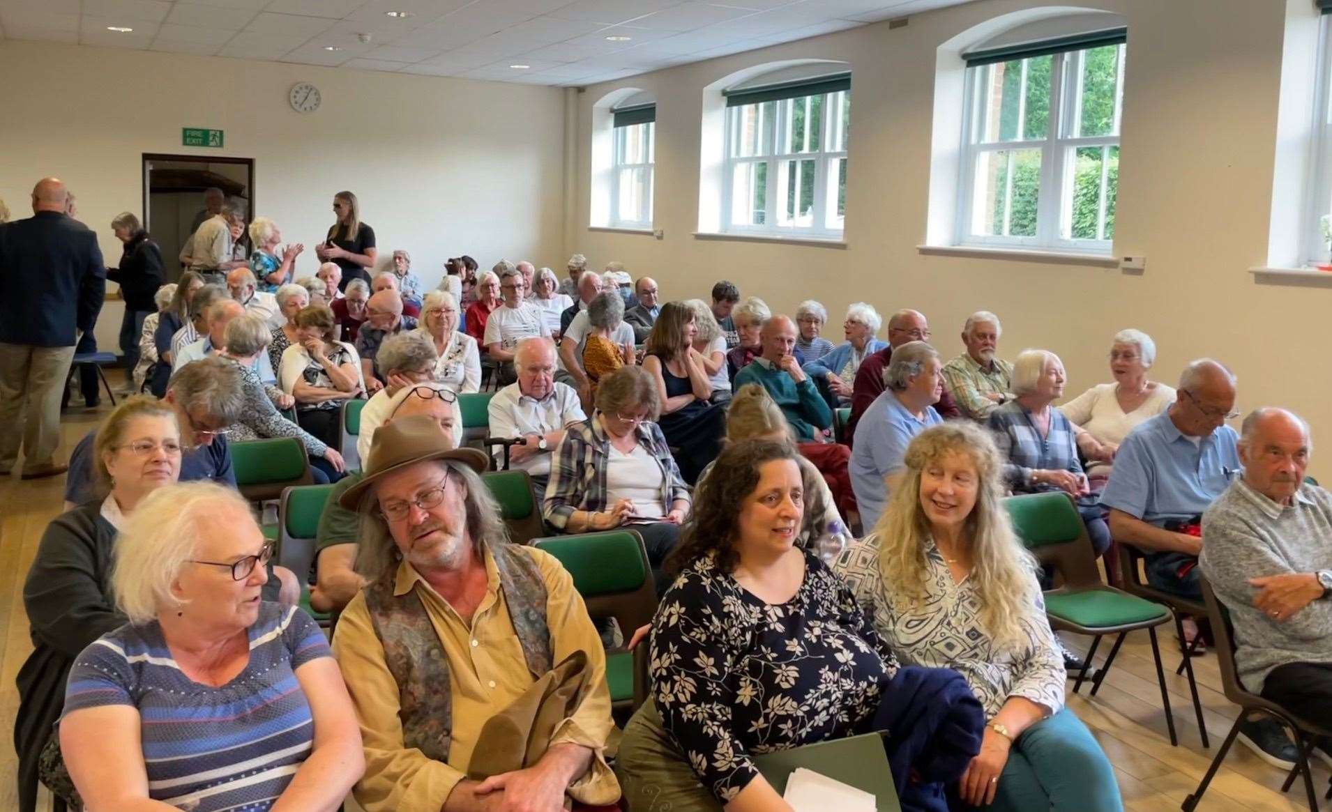 The audience in Headcorn Village Hall: Picture Jane Armstrong
