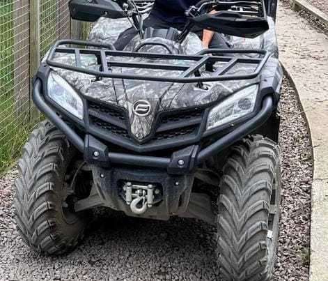 The quad bike that was stolen from the Fenn Bell Zoo last week