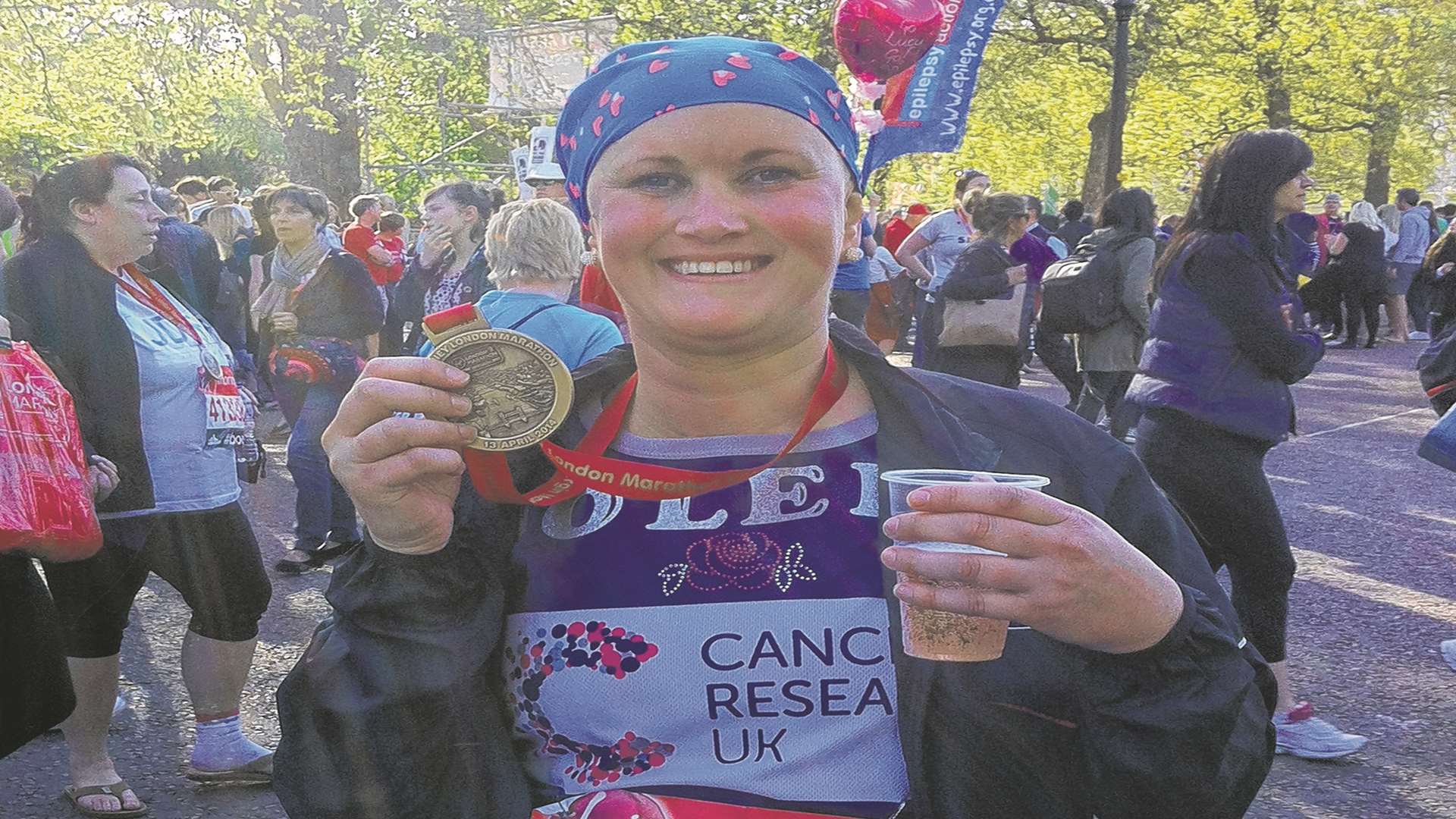 Joleen Swan completed the marathon in six hours 20 mins