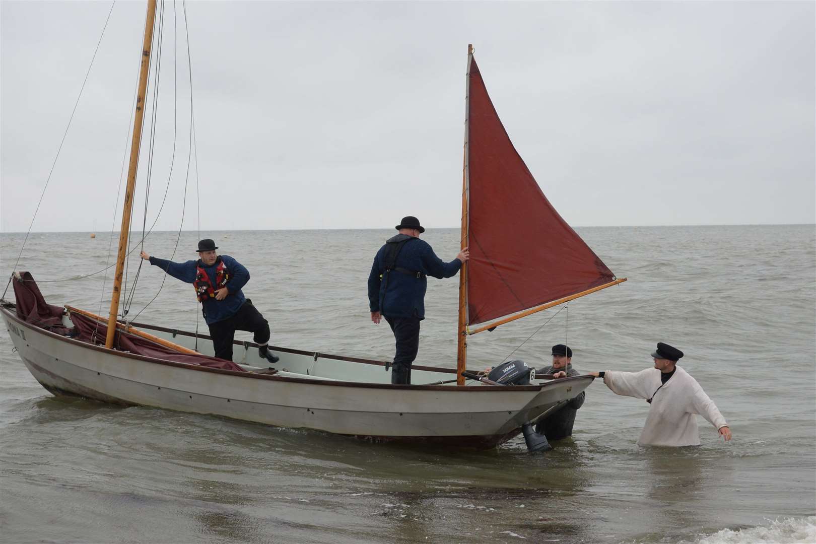 The landing of the oysters in a traditional smack remains a tradition in Whitstable