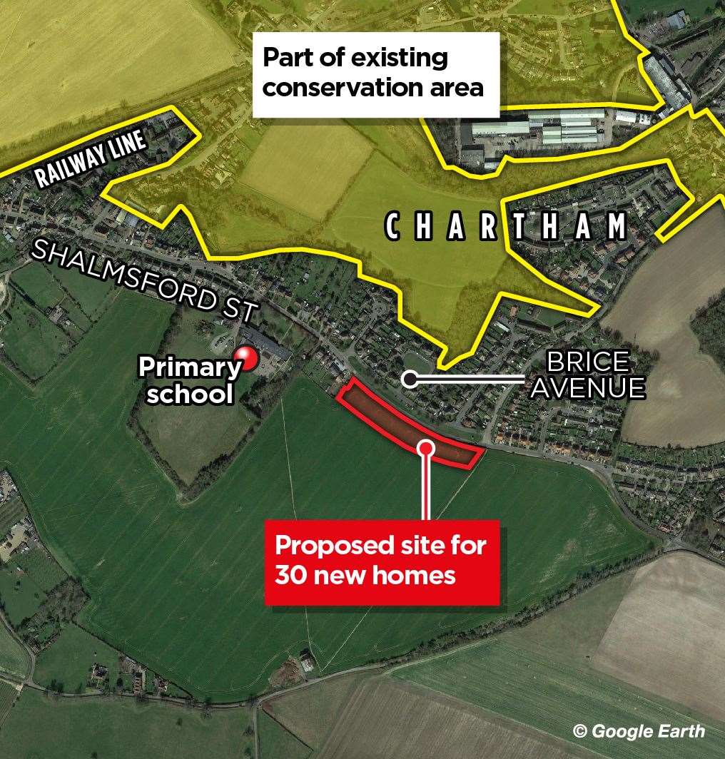 The location of the proposed affordable homes
