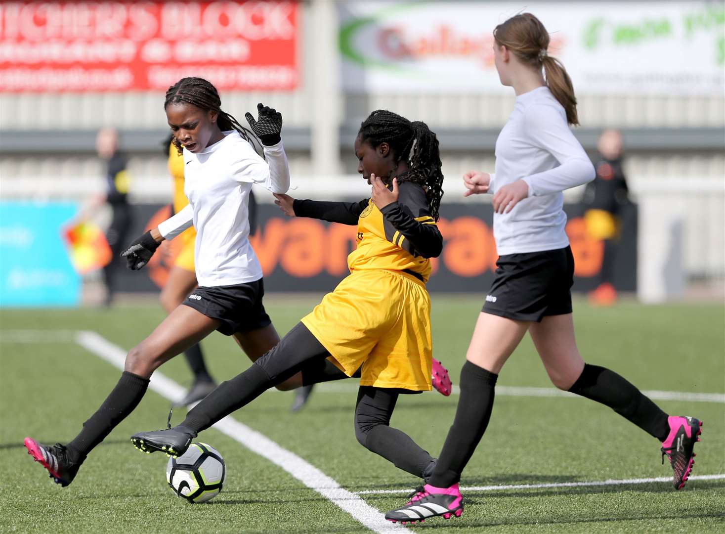 Action from the Kent Merit Under-13 Girls Cup Final between Cray Wanderers and Hayden Youth. Picture: PSP Images