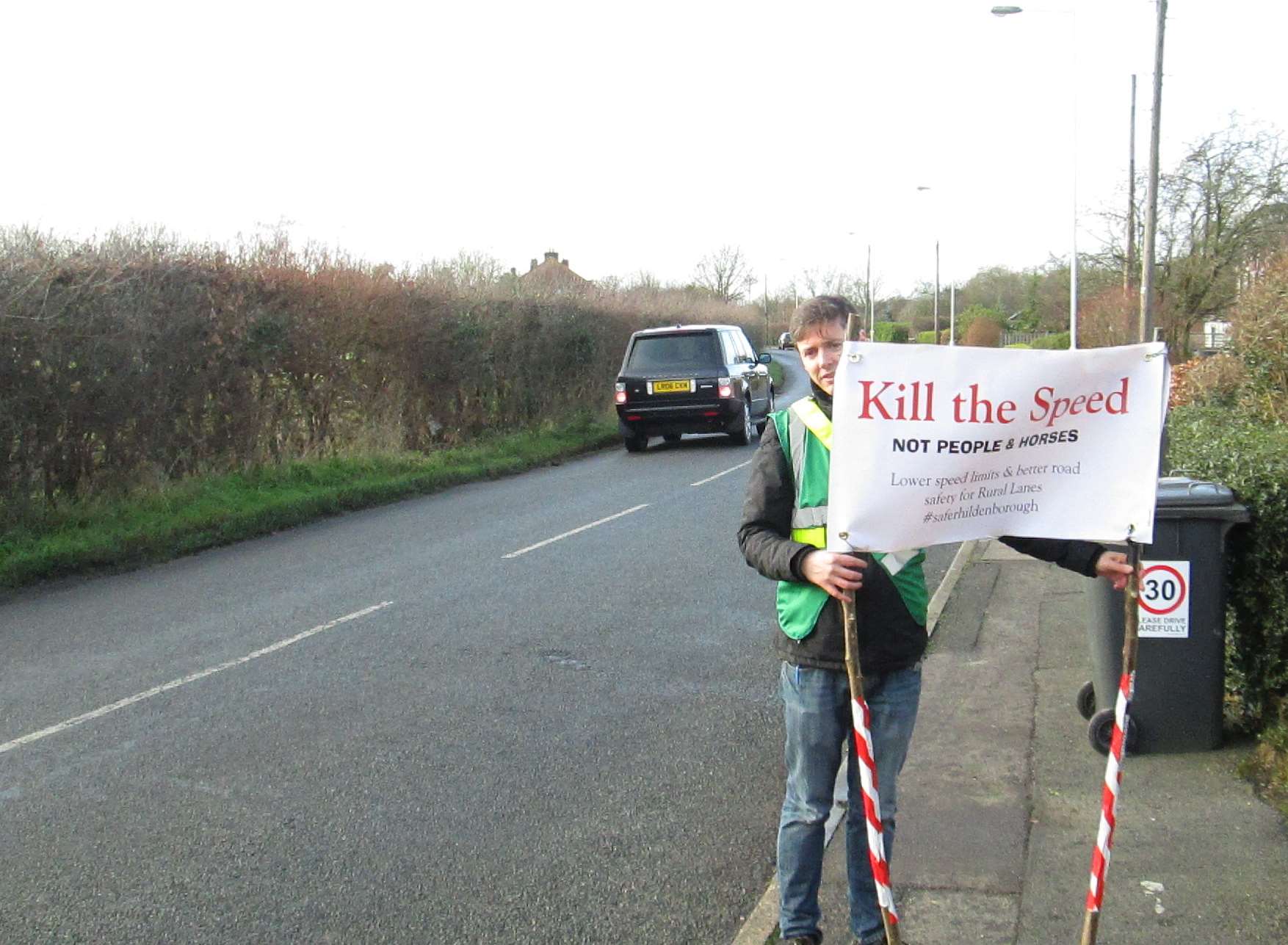 Campaigners took part in a Silent Walk in Hildenborough
