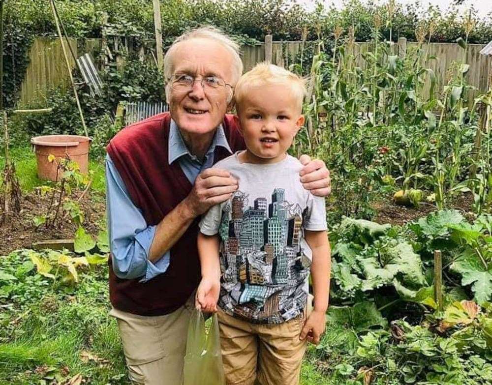 Clive Flisher, pictured with grandson Joe, was a devoted family man