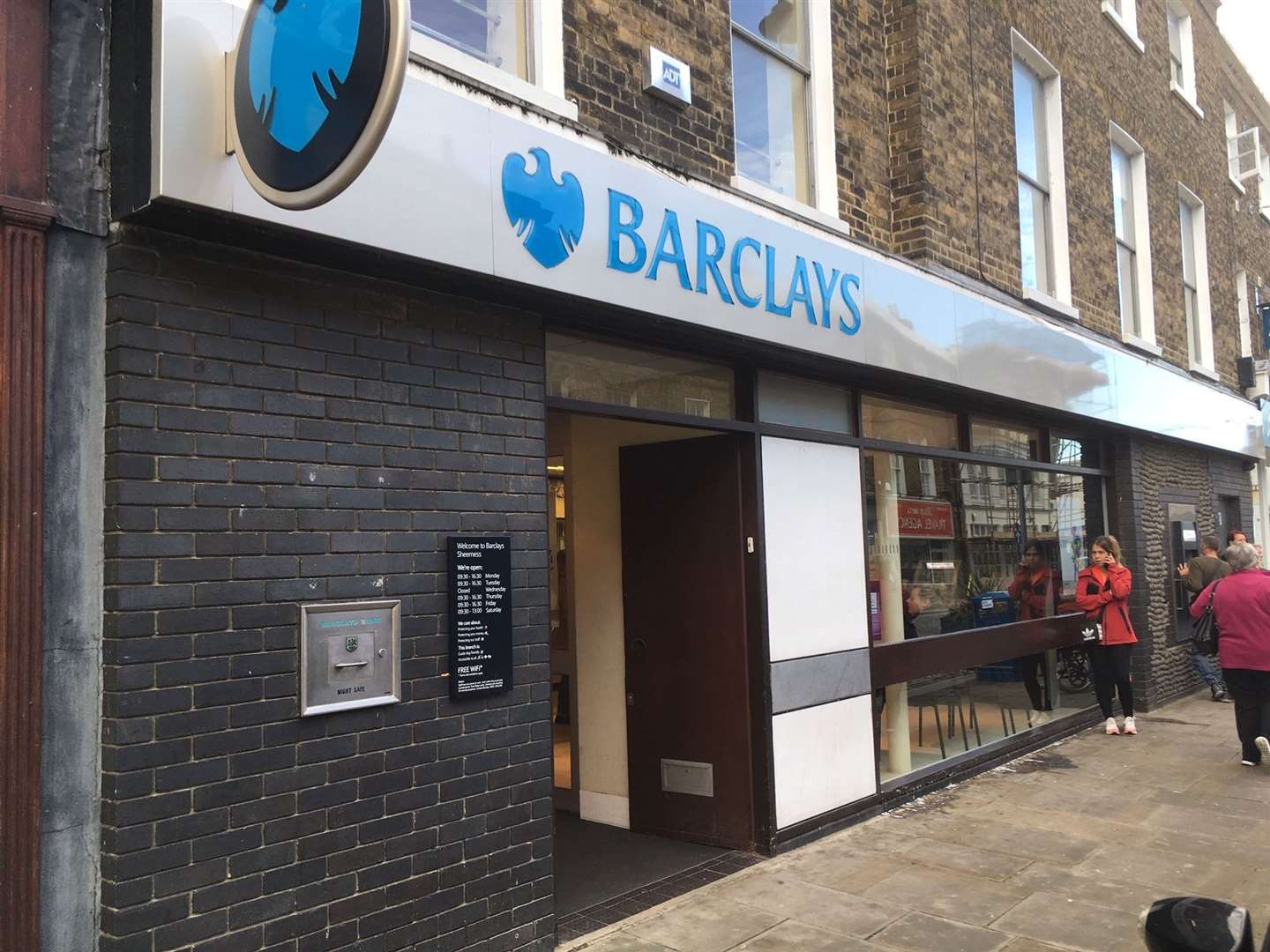 Before: Barclays branch in Sheerness Broadway