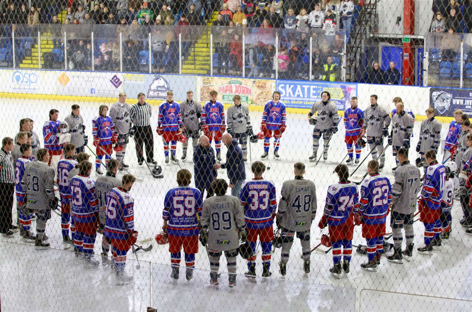 Players and coaches come together for Invicta Dynamos’ game against Slough Jets Picture: David Trevallion