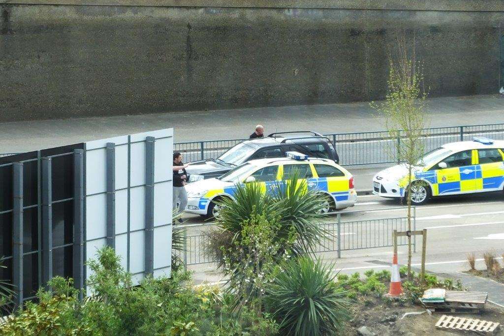 Officers arresting Bennett in Gillingham