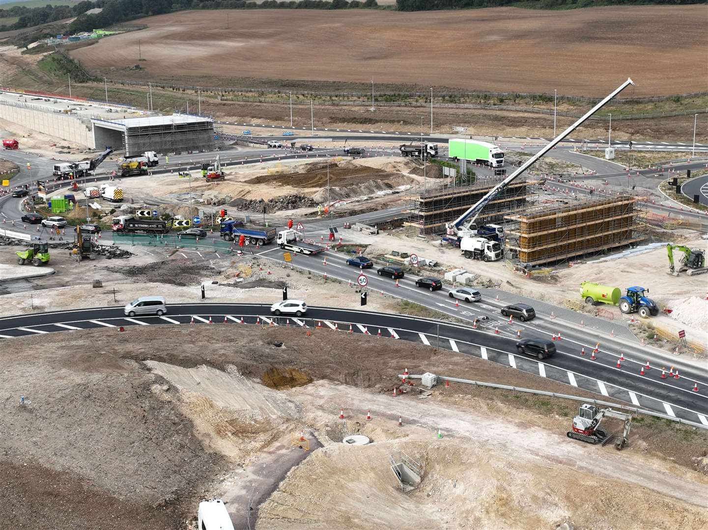Progress being made on the Stockbury Flyover project in October 2023. Picture: Phil Drew