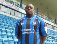 New Gills signing Adebayo Akinfenwa at Priestfield