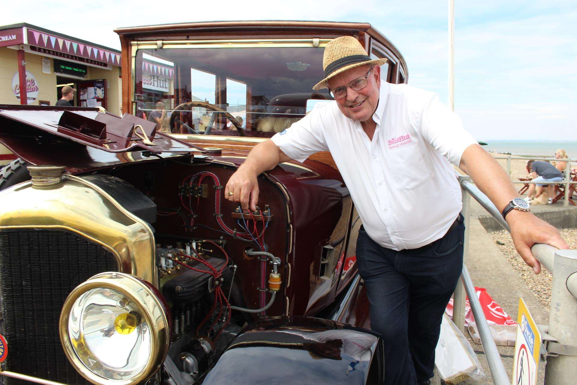 Car show organiser Paul Weeks with his pride and joy, a 1919 De Dion Bouton 3206600