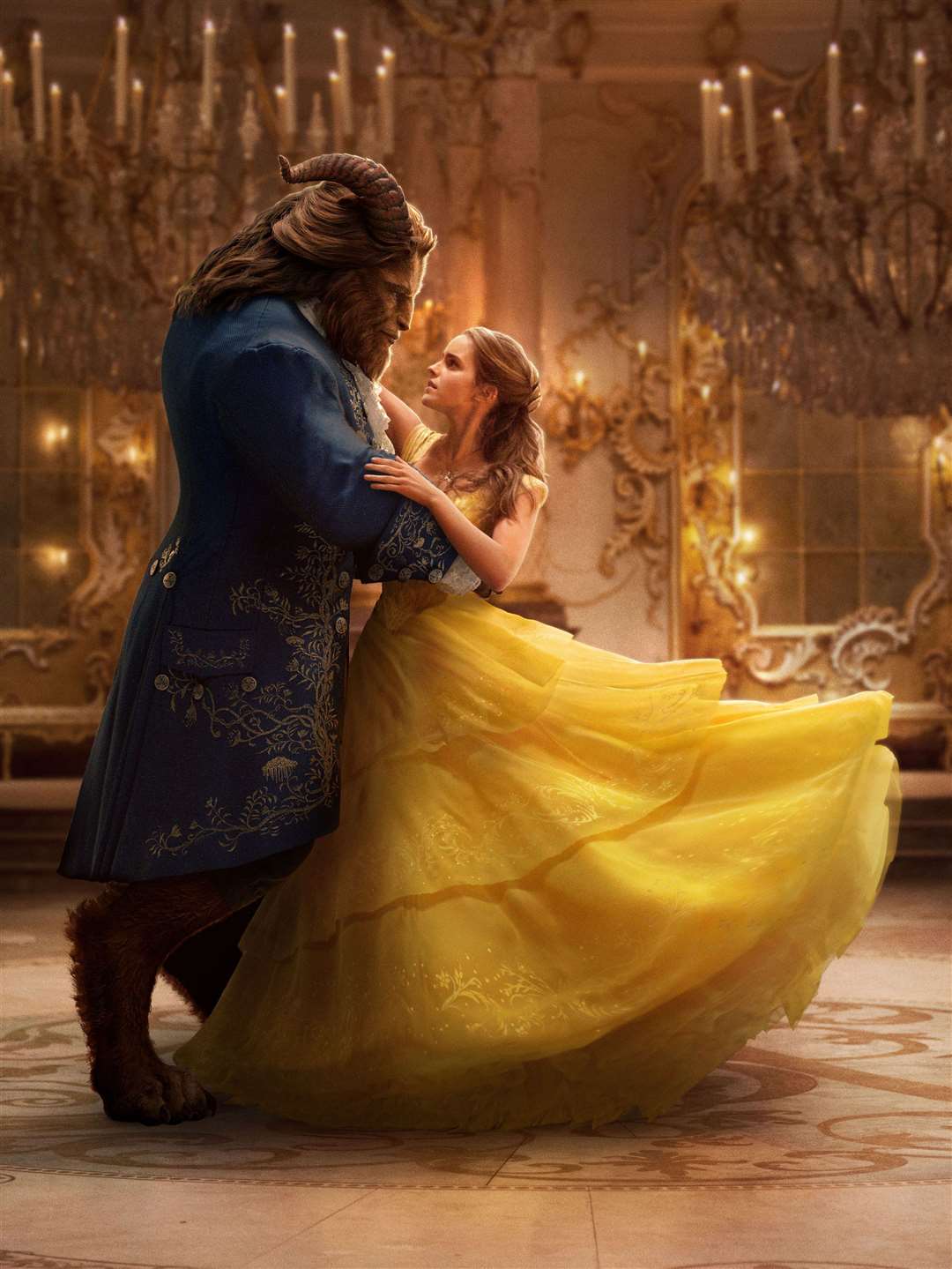 Dan Stevens as The Beast and Emma Watson as Belle. Picture: PA Photo/Disney