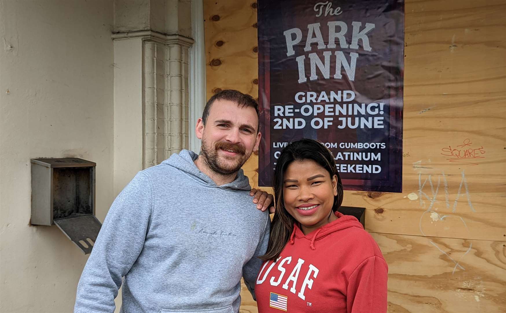 Chris Brown and partner Yaya are reopening Folkestone's Park Inn Hotel pub