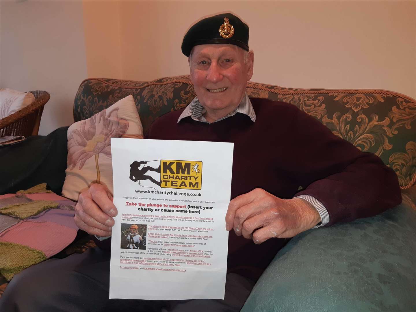 Albert Tweddle is taking part in the KM Charity Team abseil at the age of 82