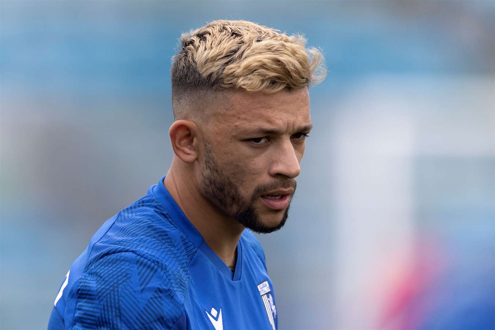 Macauley Bonne is doing everything but score for Gillingham Picture: @Julian_KPI