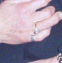 The ring belonging to Wendy Dolton has a large square diamond