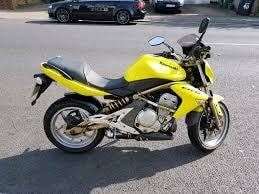 The yellow Kawasaki motorbike stolen from outside ambulance driver Terry Hughes' home in Queenborough