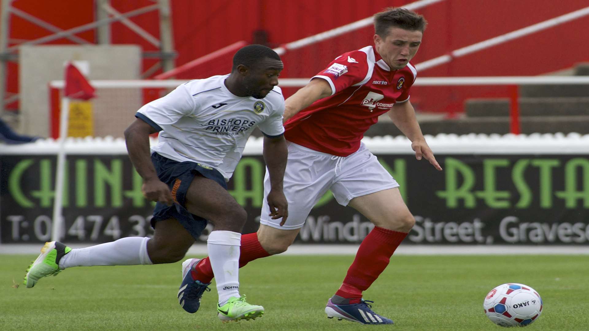 Sahr Kabba, left, in action for Havant in 2013. Picture: Andy Payton